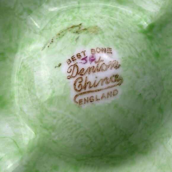 Vintage Basket of Porcelain Roses and Carnations Denton Bone China England - Picture 7 of 8